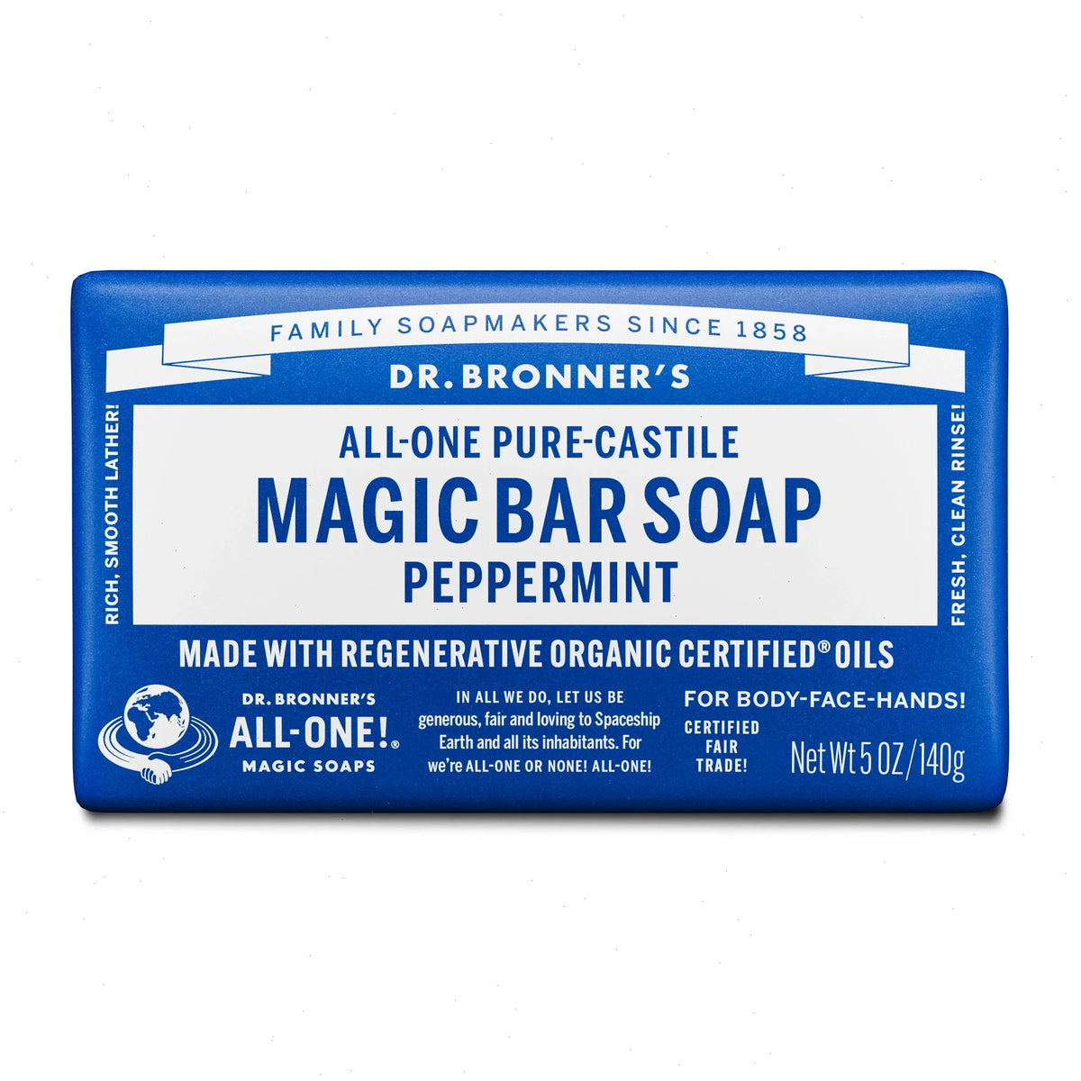 Peppermint - Pure-Castile Magic Bar Soap